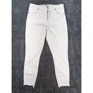 Abercrombie & Fitch Womens White Jeans Super Skinny Ankle High Rise Size 32 14L